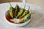 Indian stuffed grilled peppers
