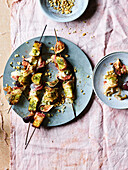 Fig, cheese and prosciutto skewers