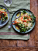 Watercress, cabbage and carrot slaw