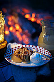 Toffee apple squares with salted toffee sauce