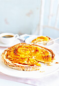 Orange caramel pudding tart