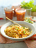 Vegetarische Spargel-Bolognese mit Spaghetti