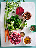 Ingredients for winter salads and soups
