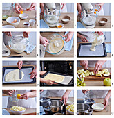 Baking apple stracciatella cuts