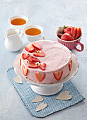 Valentine's Day strawberry cake