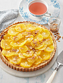 Orange and almond tart