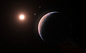 Proxima d orbiting Proxima Centauri, illustration