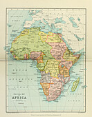 20th century political map of Africa
