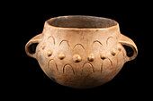 Neolithic terracotta pottery with decorations