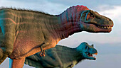 Artwork of Tyrannosaurus Pair