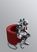 Depressed robot, conceptual illustration