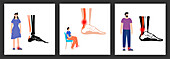 Achilles tendon injury, illustration