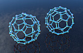 Buckminsterfullerene molecule, illustration