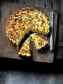 Leek and ricotta tart with Gruyère cheese