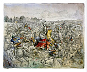 Battle of Marchfeld, 1278, illustration