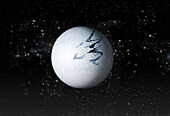 Snowball earth, illustration