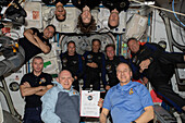 Axiom-1 crew and Expedition 67 astronauts on the ISS