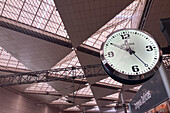 Clock at Delicias train station in Zaragoza, Spain