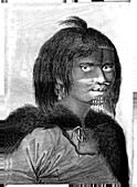 Native woman from Prince William Sound, Alaska, USA