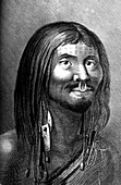 Nuu-chah-nulth man, 18th century illustration