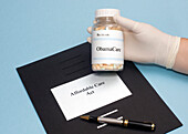 Obamacare prescription, conceptual image