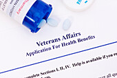 Veteran benefits application, conceptual image