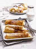 Baked crepes with sweet quark filling