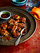 Malay sambal oelek chicken with spicy sweet dipping sauce
