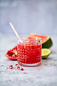 Lemonade made from pomegranate and watermelon (Caribbean)
