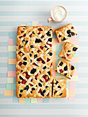 Mixed berry sheet cake