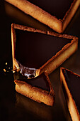 Triangular chocolate tart