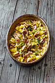 Pizzoccheri (buckwheat pasta with savoy cabbage and potatoes, Lombardy)