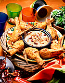 Roasted chicken with peanut sauce (Mexico)