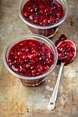 Red and black currant jelly
