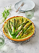 Asparagus and wild garlic tart