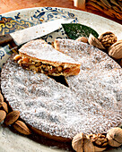 La spongata di Pontremoli (nut and almond cake, Italy)