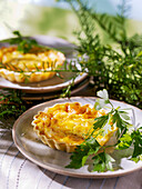 Cheese tartlets with Gruyère