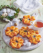 Apricot flower pastries