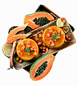 Papaya-Pudding aus Singapur