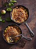 Apple and pear crumble