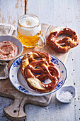 Homemade Bavarian pretzels