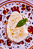 Ricotta with olive oil and basil
