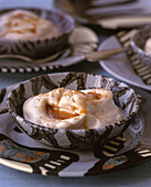 Caramel meringue drizzled with honey