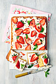 Strawberry-vanilla cheesecake