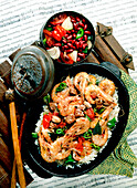 Bohnen mit Speck und Meeresfrüchte-Gumbo (Kreolische Küche)