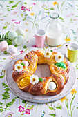 Easter sweet yeasted wreath