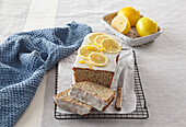 Poppy seed sweet bread with lemon icing