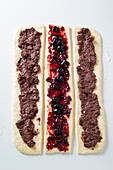 Chocolate-cherry yeast plait filling