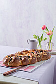 Yeast plait Black Forest style