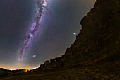 Milky Way and Andromeda galaxy over Portugal